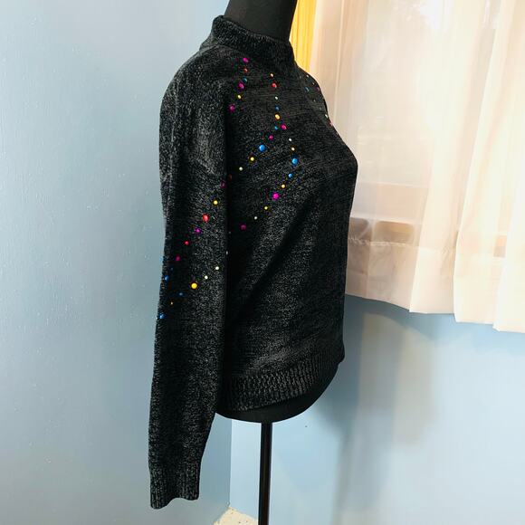 NWT ModCloth Deck The Halls With Glitz Mock Neck Sweater Size Small - Picture 5 of 7